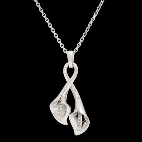 Asprey "Lily" Diamond & White Gold Pendant