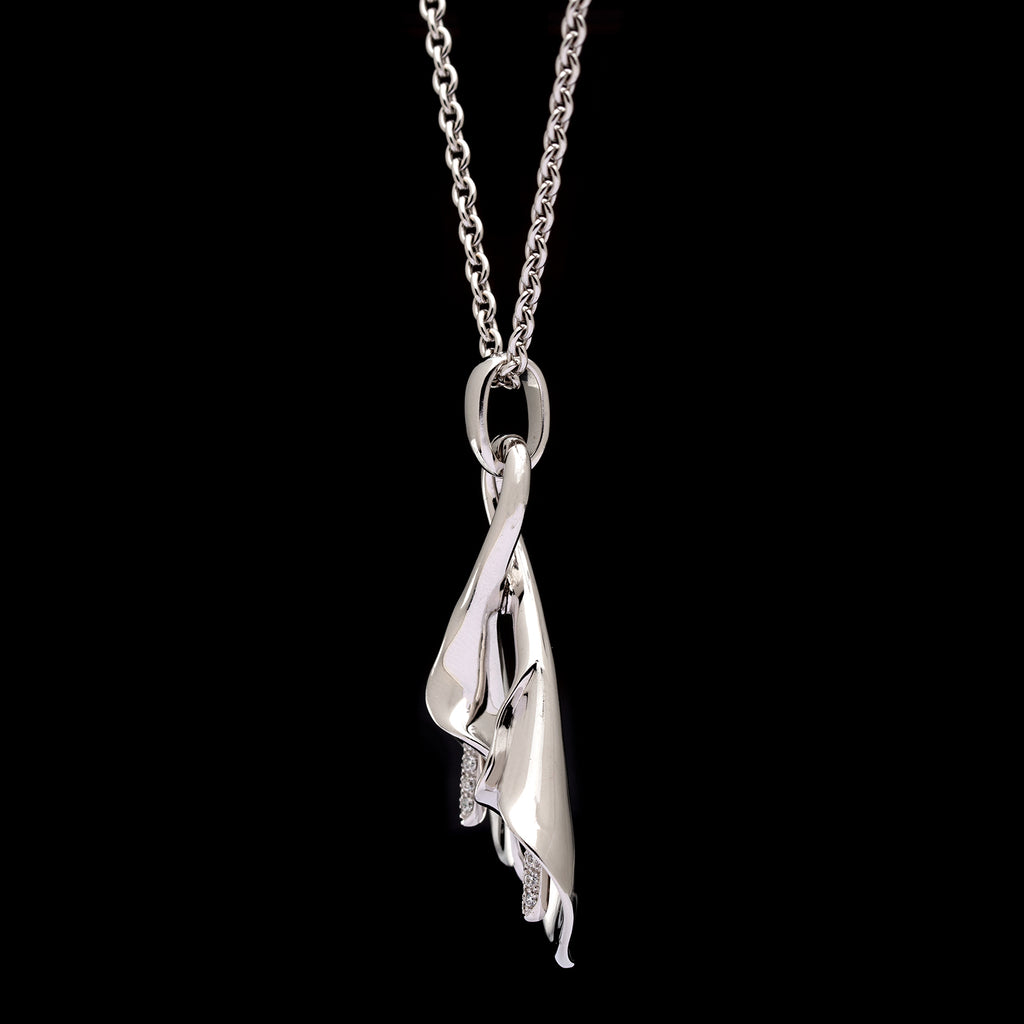 Asprey "Lily" Diamond & White Gold Pendant