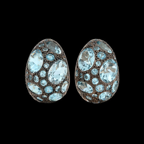 Pomellato 'Taboo' Blue Topaz & 18k Gold Earrings