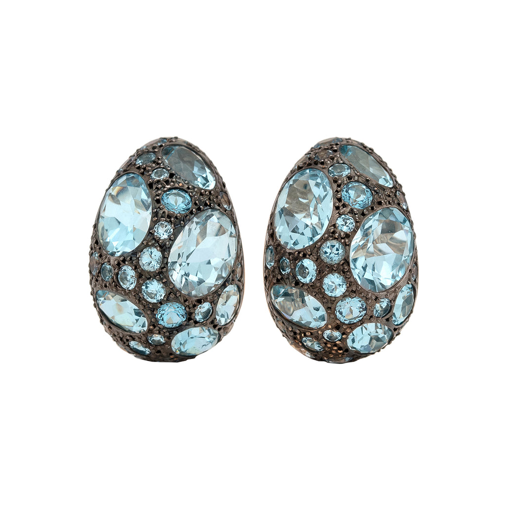 Pomellato 'Taboo' Blue Topaz & 18k Gold Earrings