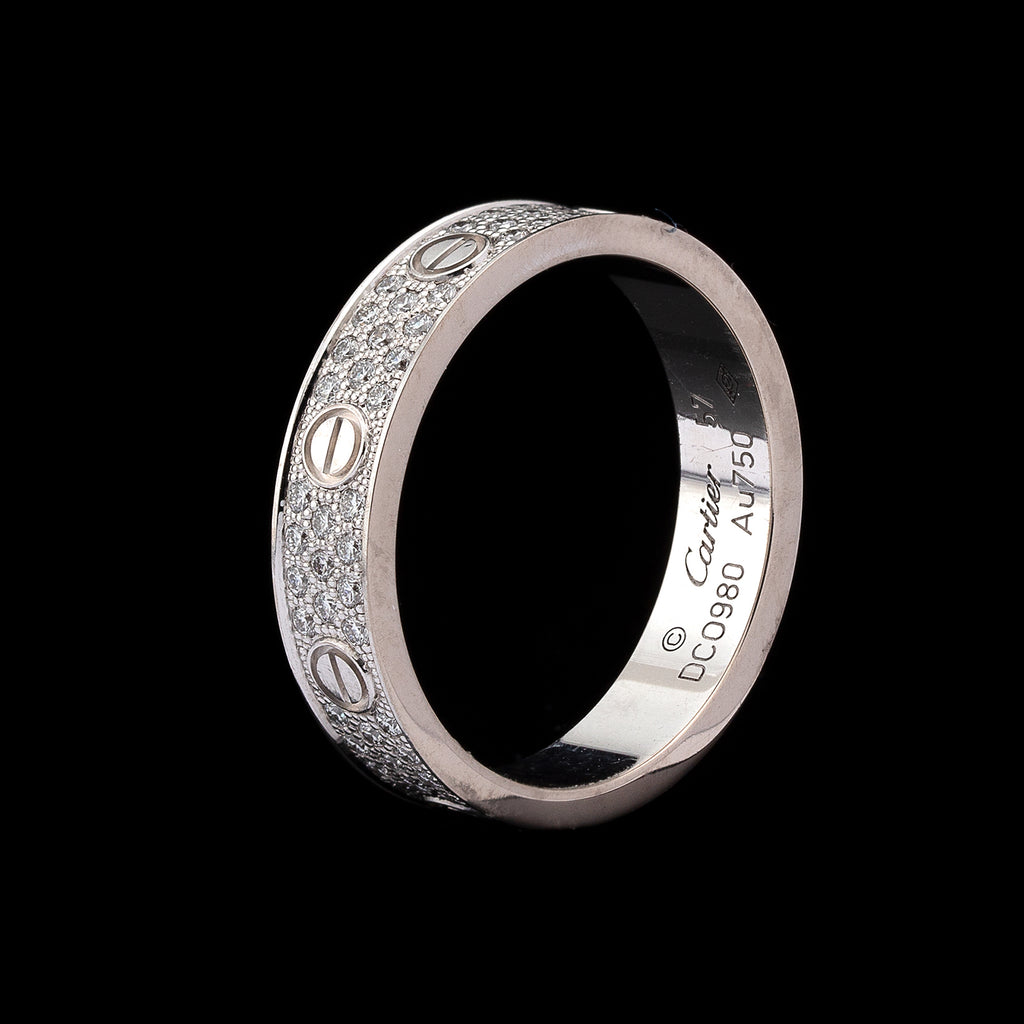 Cartier Love Pavé Diamond Ring
