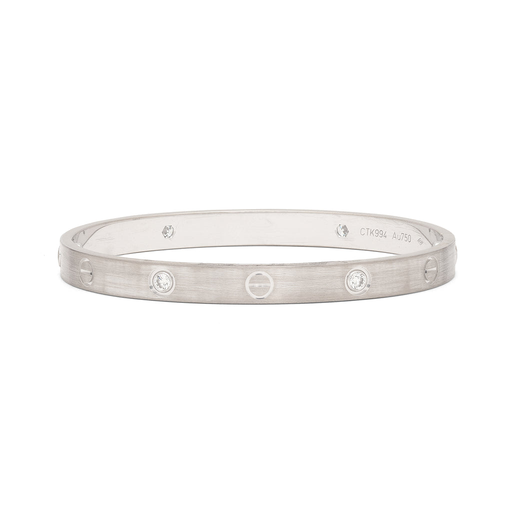 Cartier Love Diamond & White Gold Bracelet