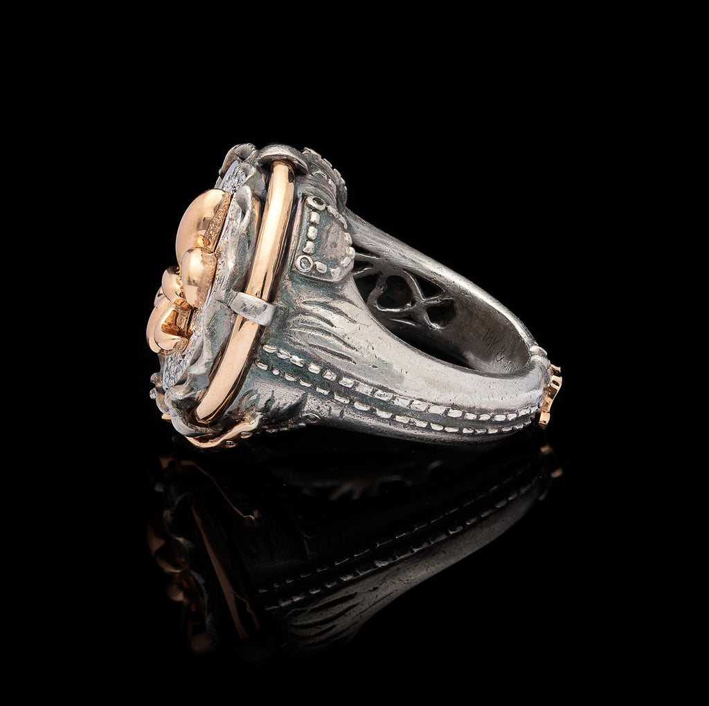 Fleur-de-Lys Diamond "Jeans" Ring