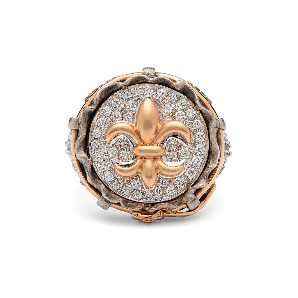 Fleur-de-Lys Diamond "Jeans" Ring