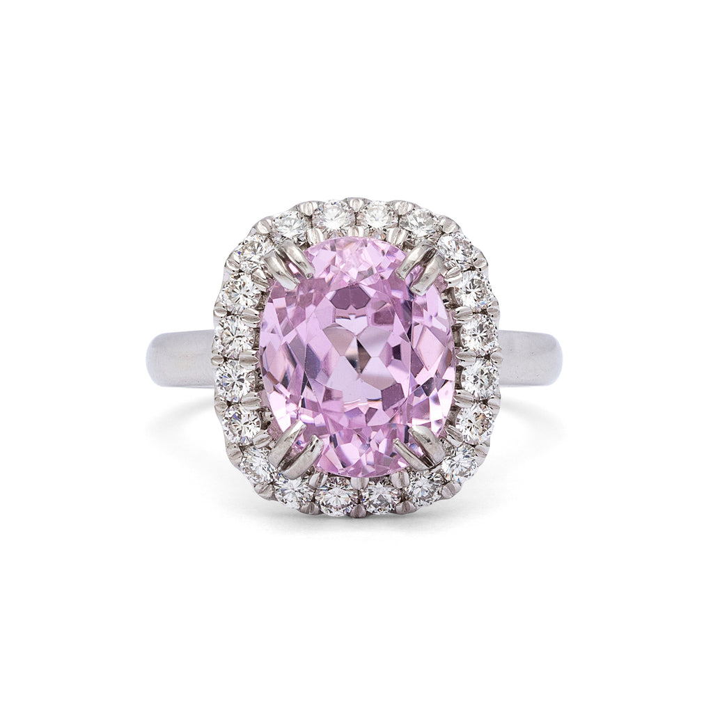 Kunzite & Diamond Ring