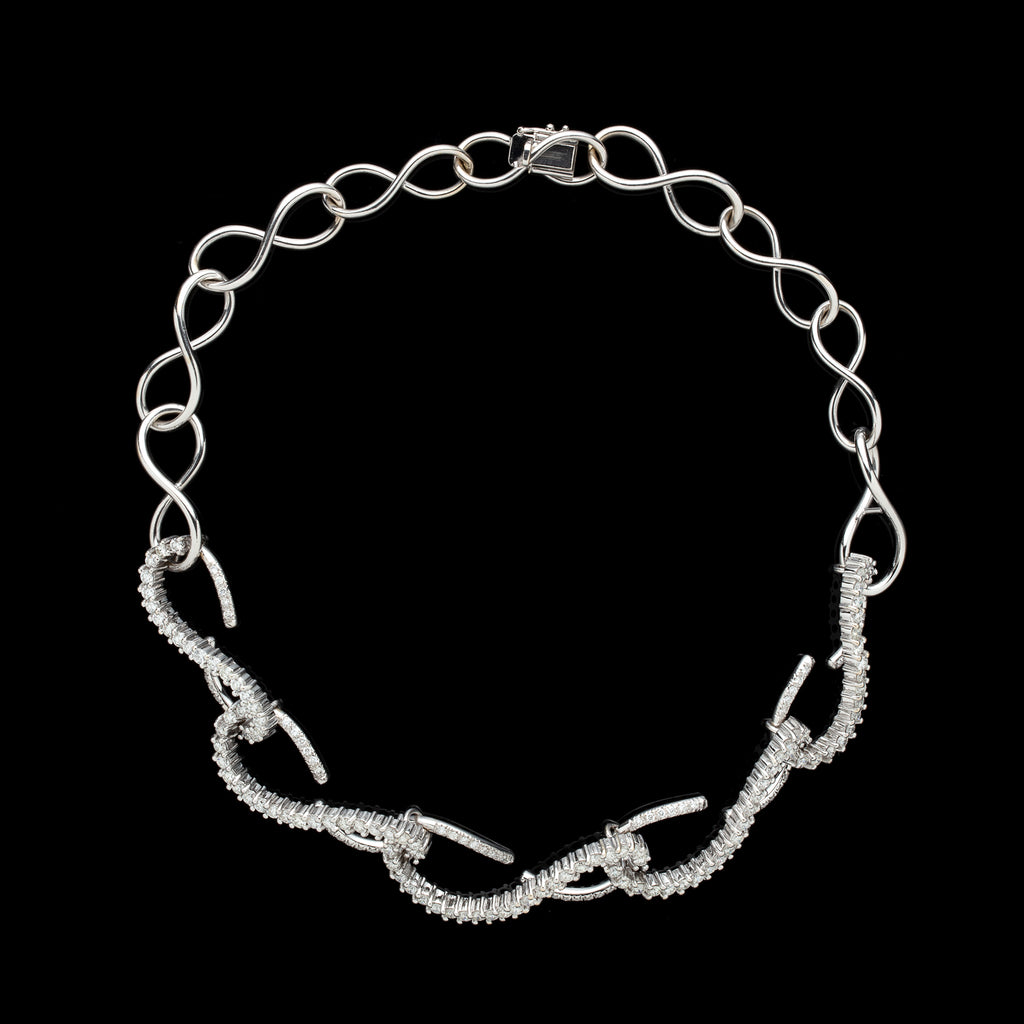 Diamond & 18k White Gold Necklace