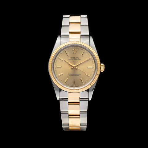 Rolex Gents Mid-Sized Yellow Gold and Stainless Wristwatch