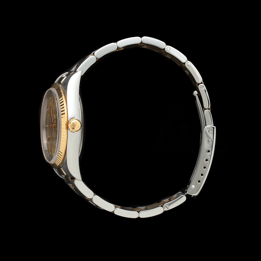 Rolex Gents Mid-Sized Yellow Gold and Stainless Wristwatch