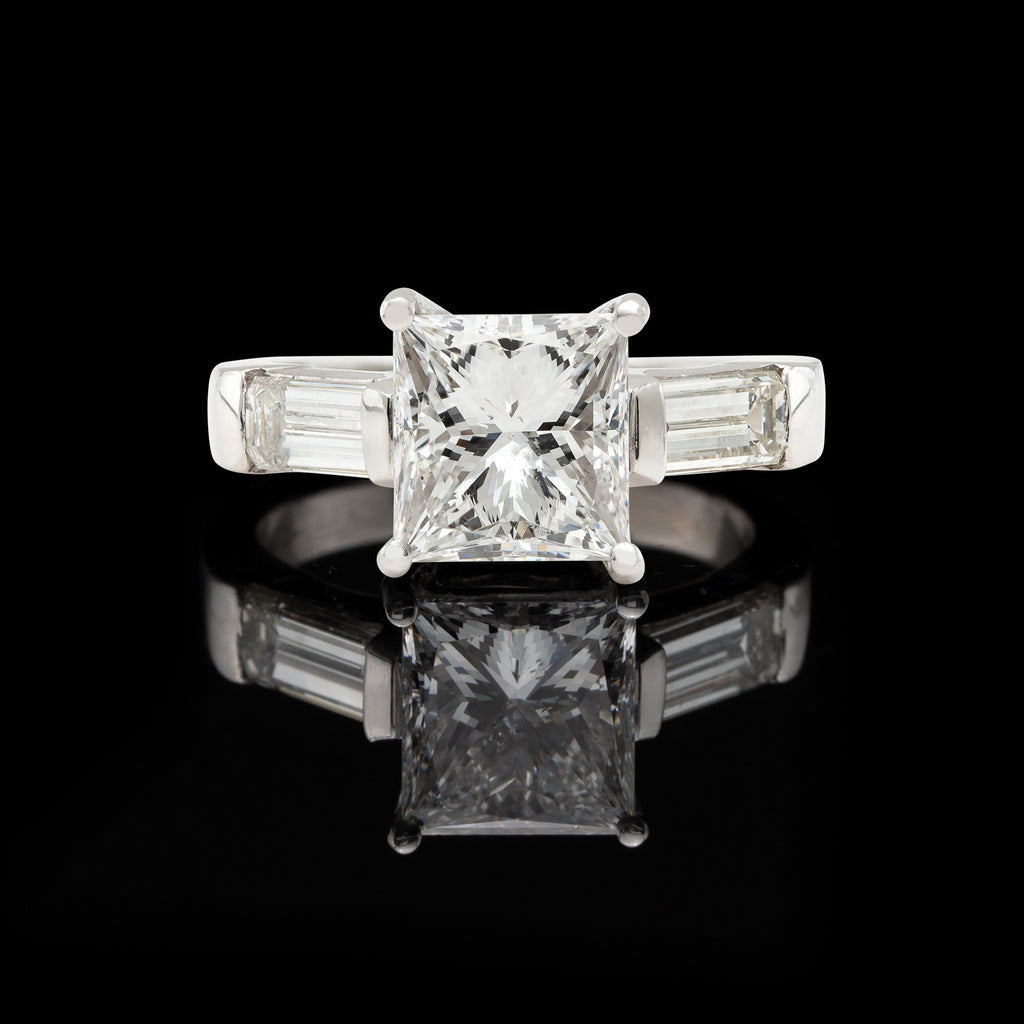 3.02-cts. Diamond & Platinum Engagement Ring