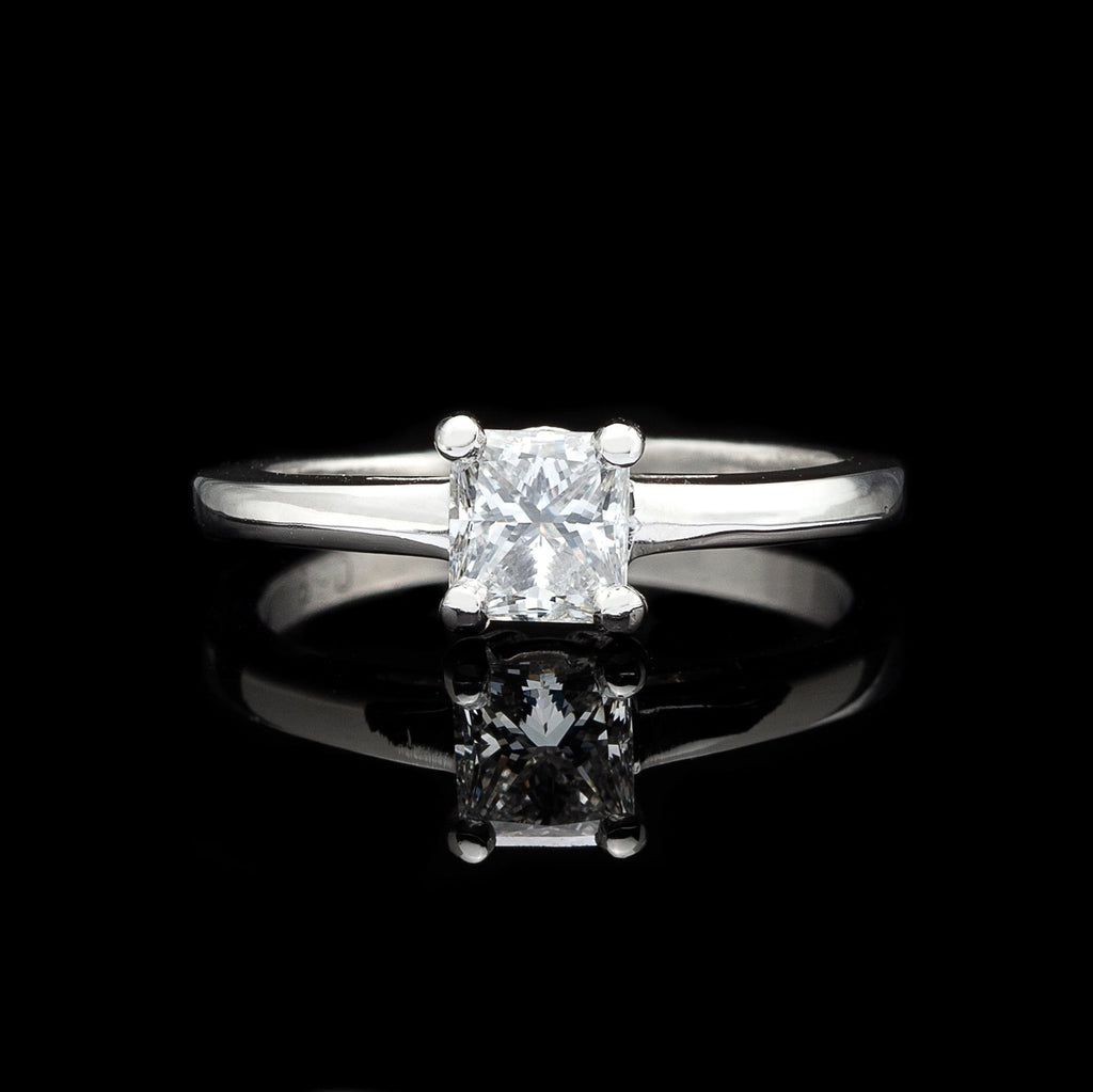 Princess-Cut Diamond Solitaire Ring