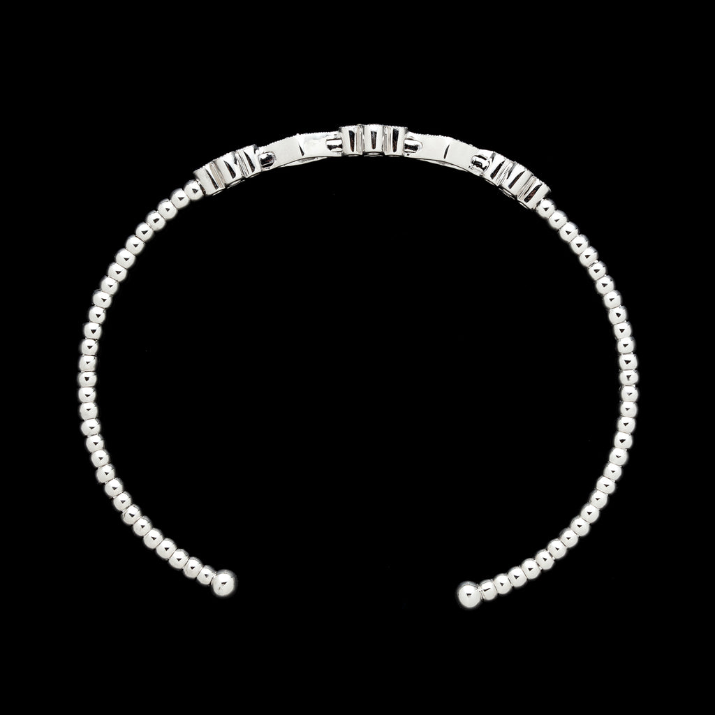 Diamond & 14k White Gold Cuff Bracelet