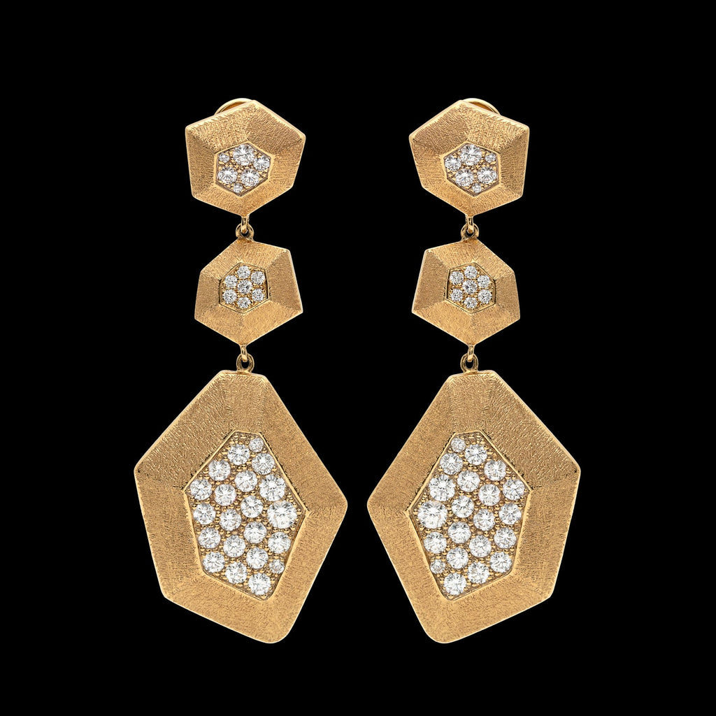 Diamond & Gold Earrings by Mimi So