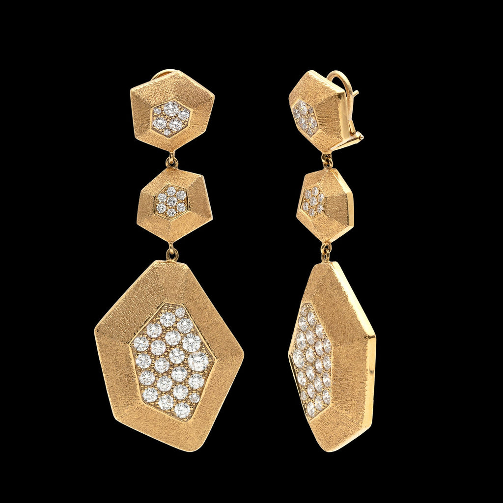 Diamond & Gold Earrings by Mimi So