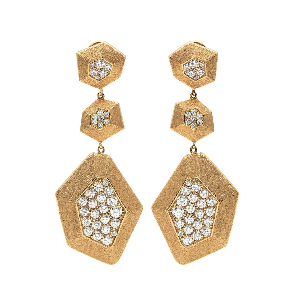 Diamond & Gold Earrings by Mimi So