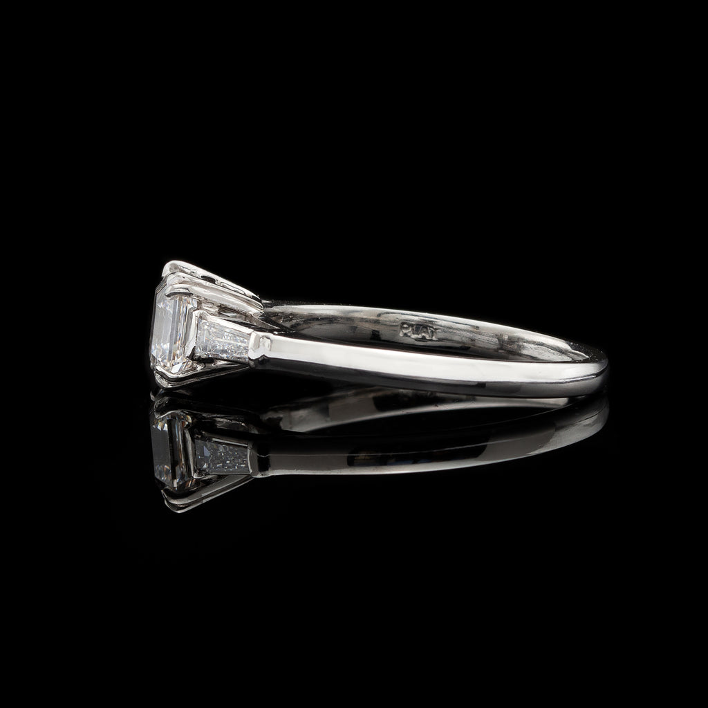 GIA F/VS2 Asscher-Cut Diamond & Platinum Ring