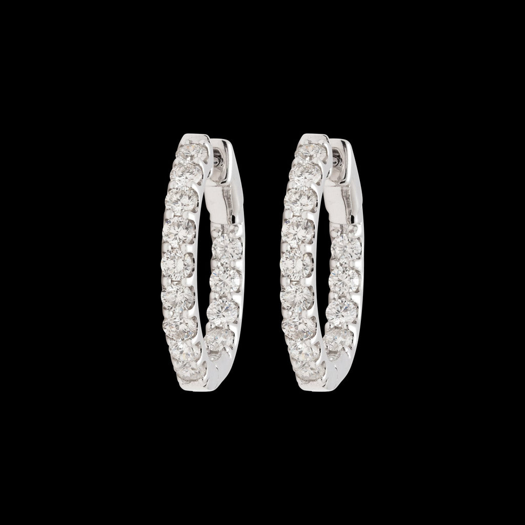 Inside/Out 2-carat Hoop Earrings