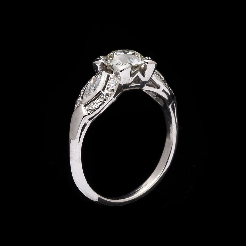 Estate Diamond & Platinum Engagement Ring