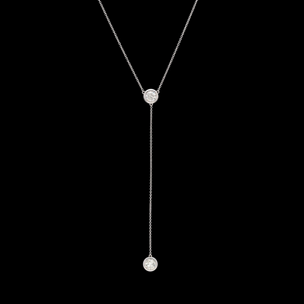 Diamond White Gold Drop Necklace