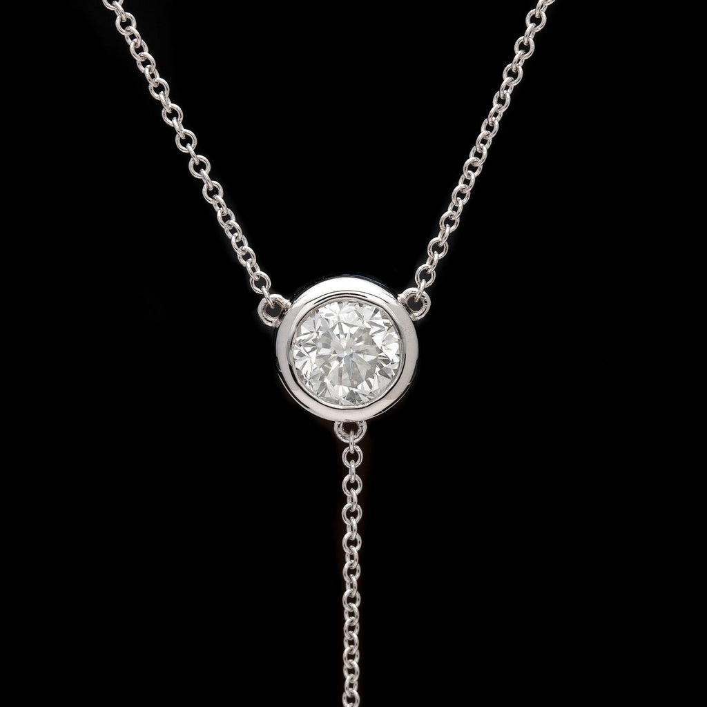Diamond White Gold Drop Necklace