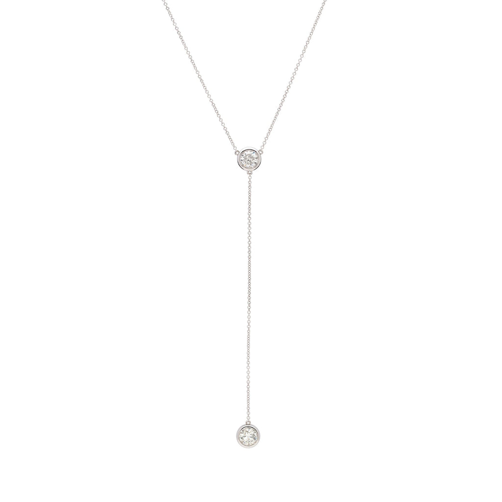 Diamond White Gold Drop Necklace