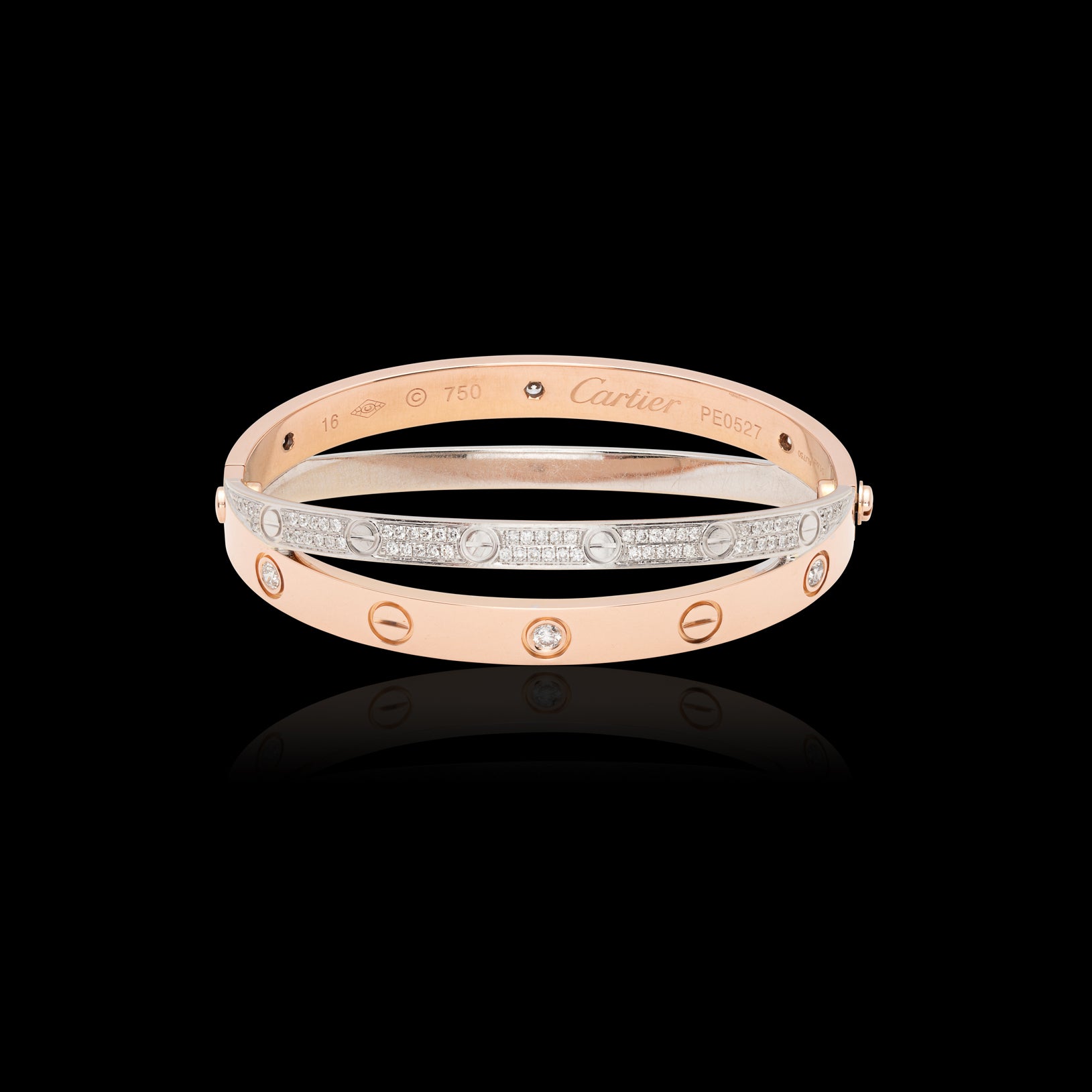 Cartier without Stone Rose Gold 18k Fine Bracelets for sale