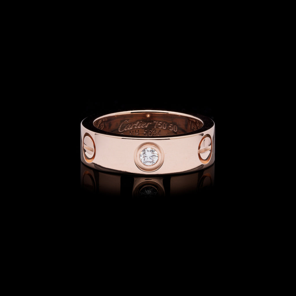 Cartier Diamond & 18k Rose Gold Love Ring