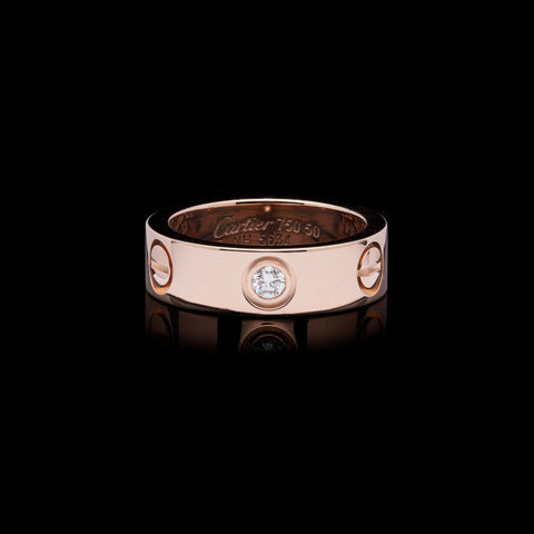 Cartier Diamond & 18k Rose Gold Love Ring