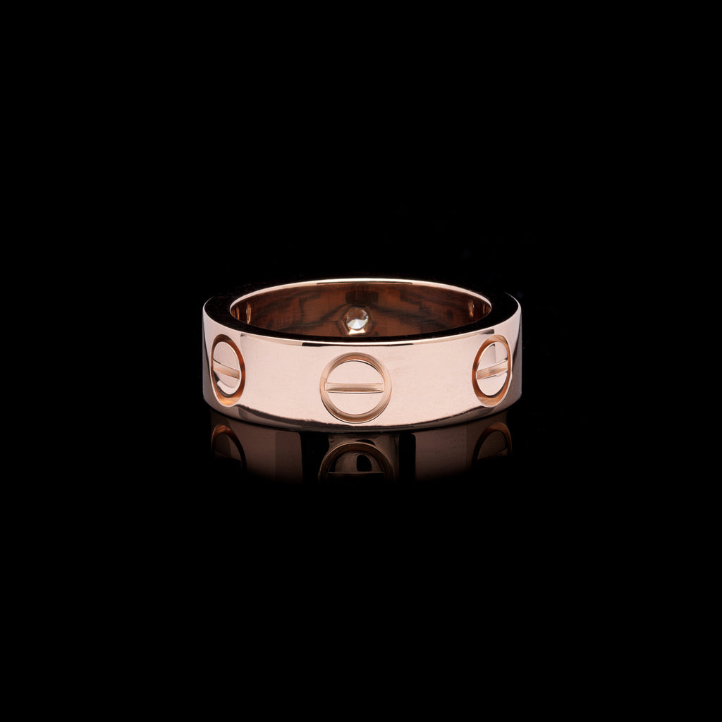 Cartier Diamond & 18k Rose Gold Love Ring