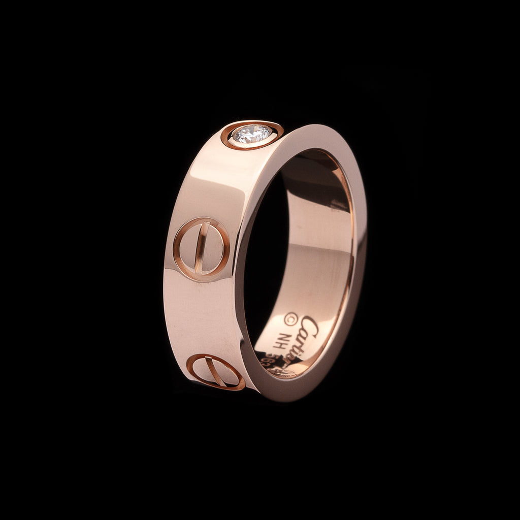 Cartier Diamond & 18k Rose Gold Love Ring