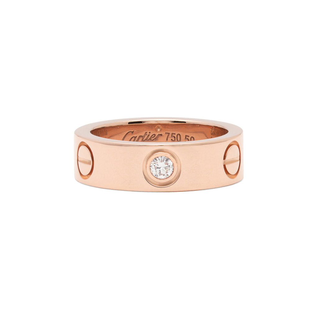 Cartier Diamond & 18k Rose Gold Love Ring