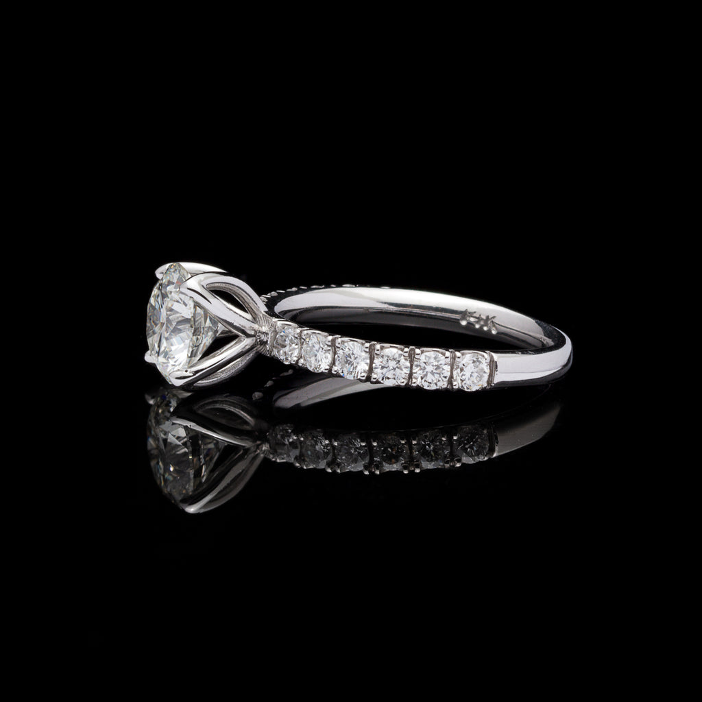 GIA 1.32-ct. J/SI2 Diamond & White Gold Engagement Ring
