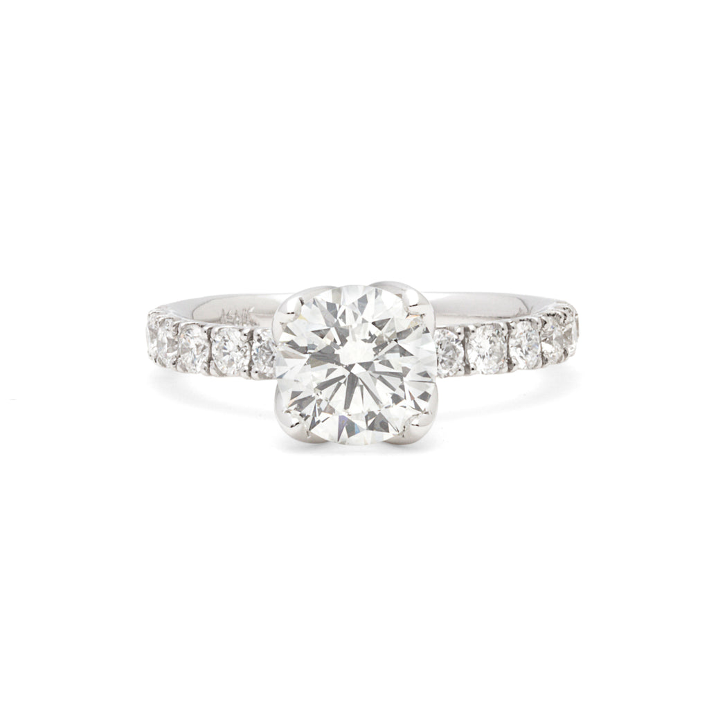 GIA 1.32-ct. J/SI2 Diamond & White Gold Engagement Ring