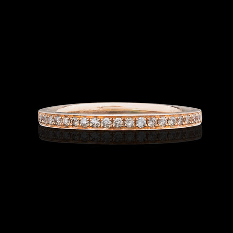 Diamond & Rose Gold Wedding Band