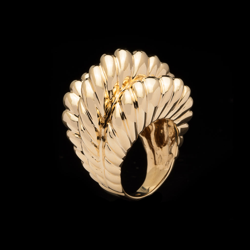 Bold 14k Gold Domed Ring
