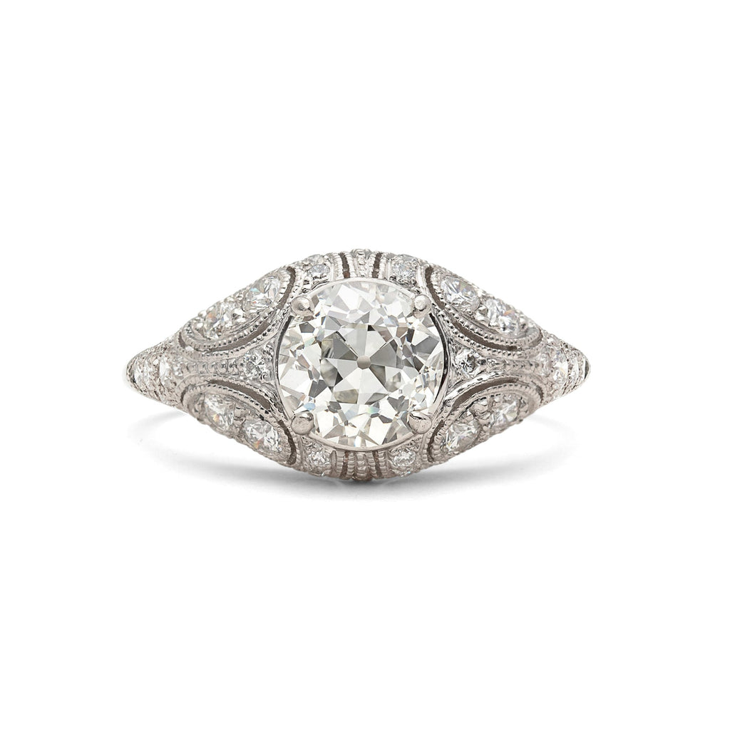 1.41-ct. Old European Diamond & Platinum French Engagement Ring