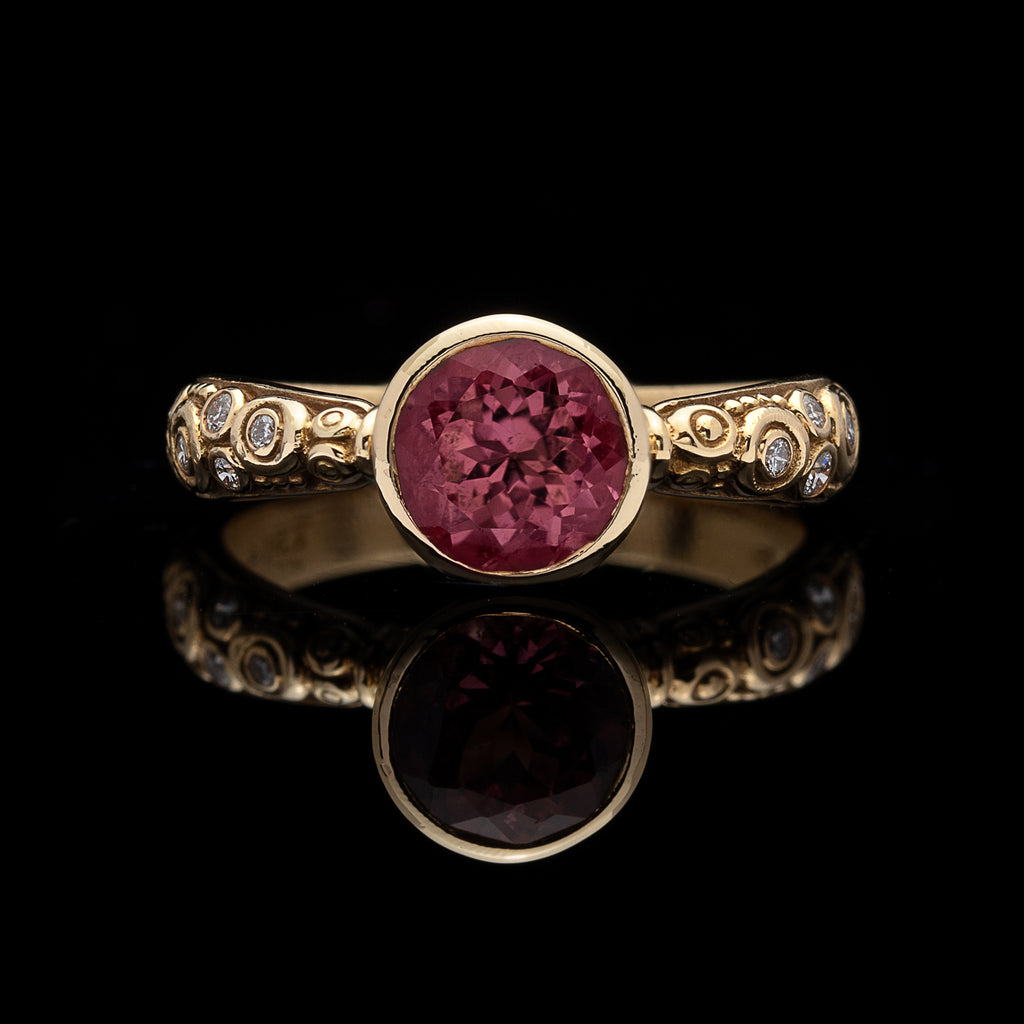 Alex Sepkus Pink Tourmaline & Diamond Ring