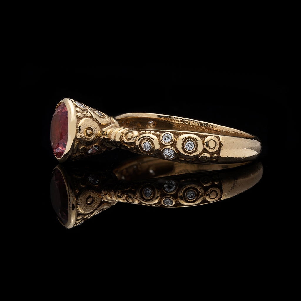 Alex Sepkus Pink Tourmaline & Diamond Ring