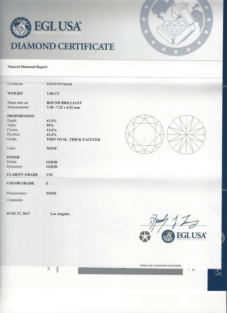 Tacori 1.50-ct. EGL E/VS2 Engagement Ring