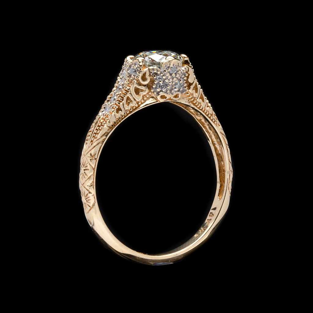 Estate 1.00-ct E/VS1 Diamond Engagement Ring