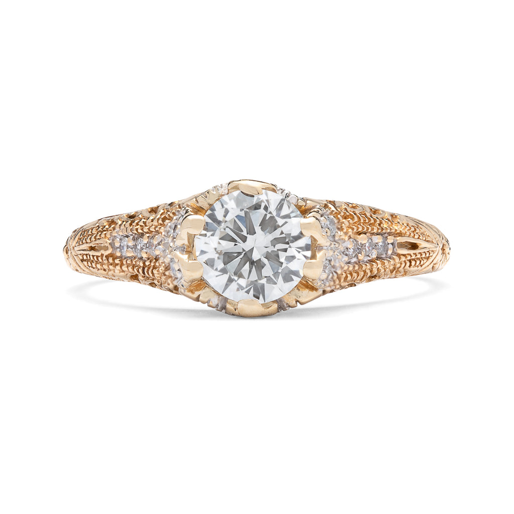 Estate 1.00-ct E/VS1 Diamond Engagement Ring