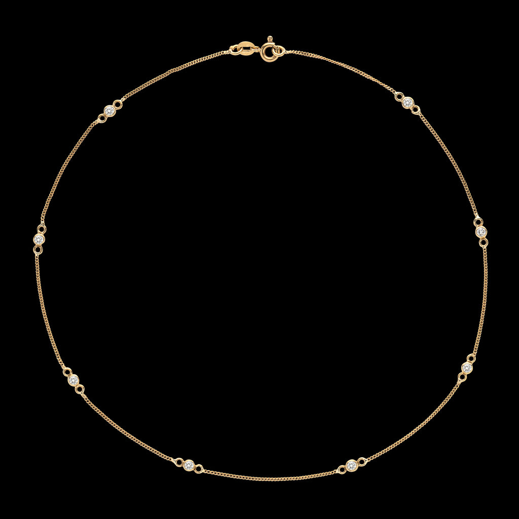 18k Yellow Gold Diamonds By The Yard Necklace
