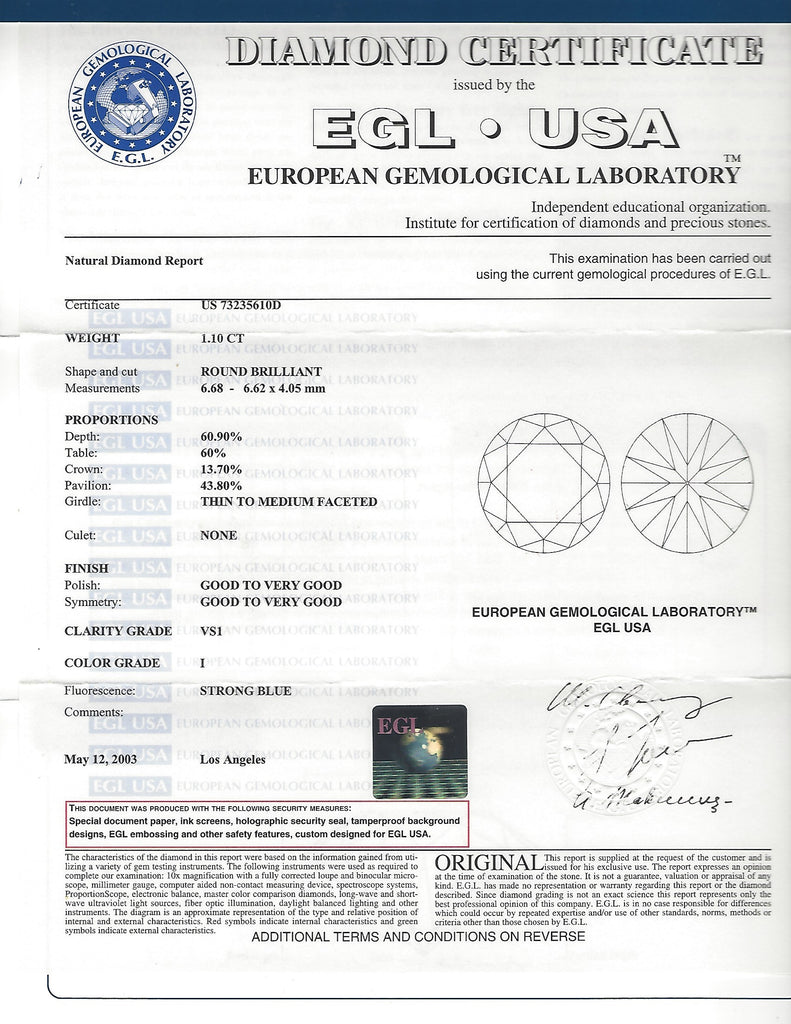 2.25 carat Diamond Stud Earrings in Platinum Martini Setting