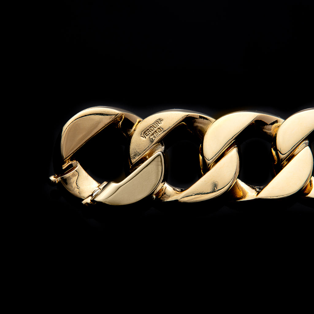 Classic Verdura 18k Gold Curb Link Bracelet