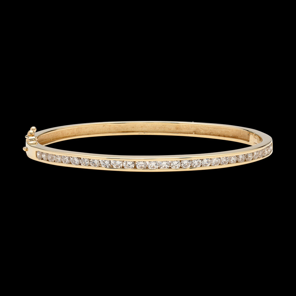 Yellow Gold Diamond Bangle