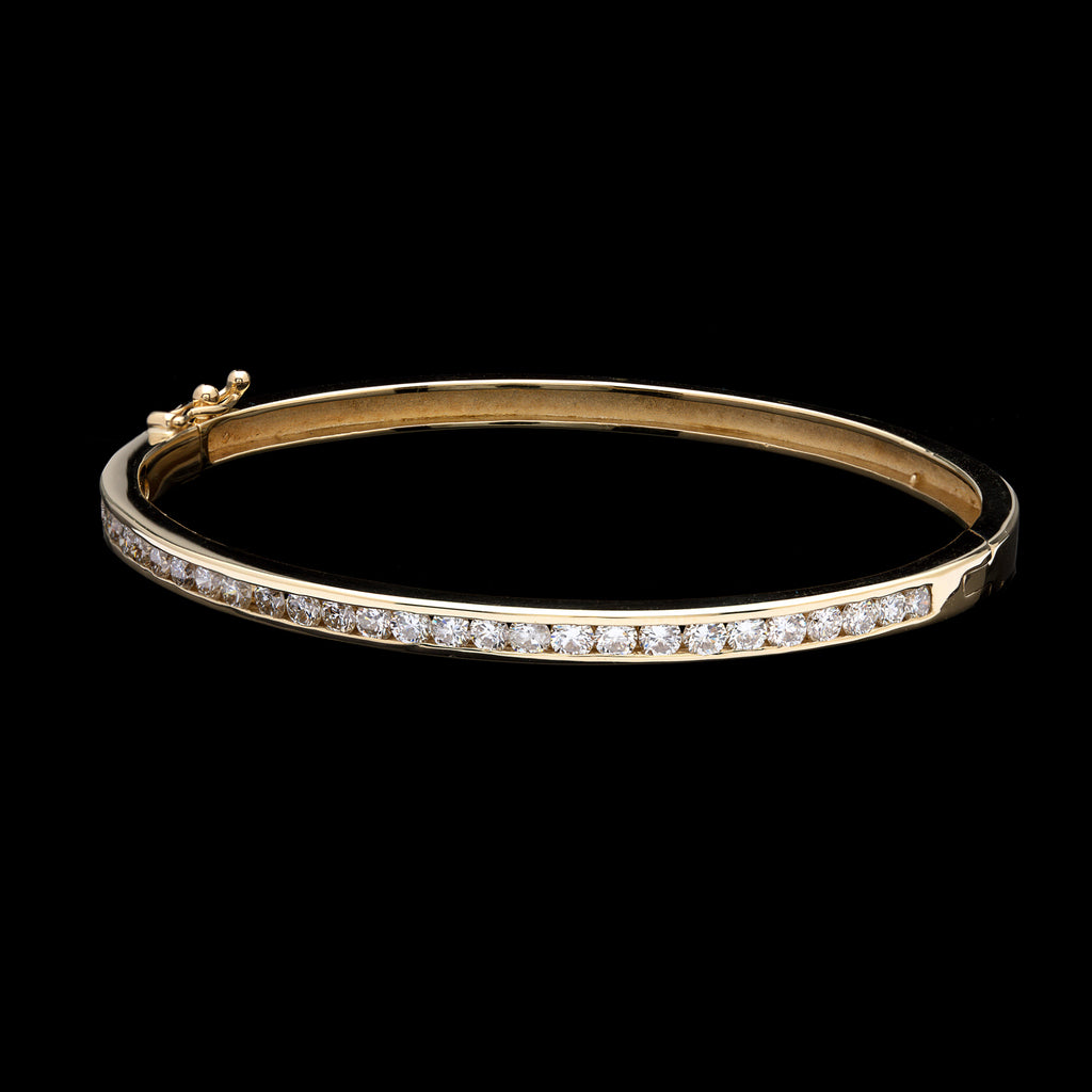 Yellow Gold Diamond Bangle