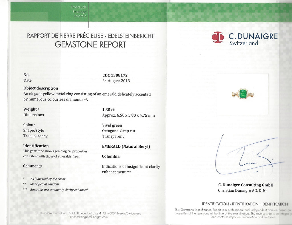 Vibrant Colombian Emerald Diamond Ring
