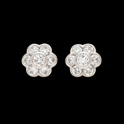 Hans D. Krieger Diamond Stud Earrings