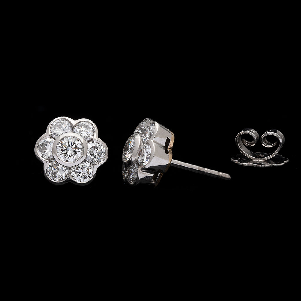 Hans D. Krieger Diamond Stud Earrings