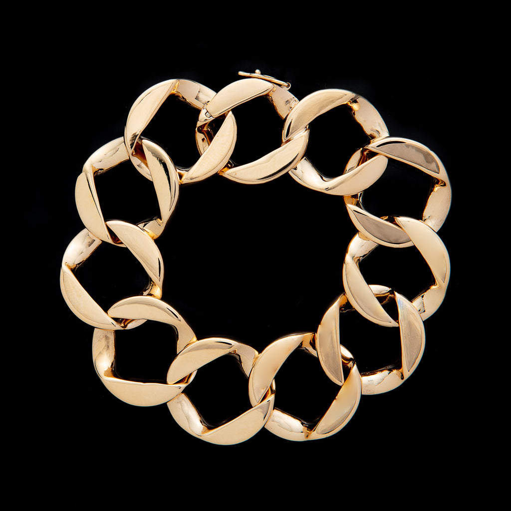 Yellow Gold Diamond Link Bracelet
