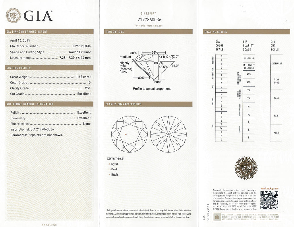 David Yurman "Eden" GIA 1.43-ct. G/VS1 Diamond Engagement Ring